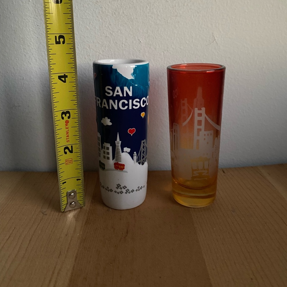 2 San Francisco Shot Glasses